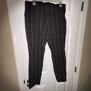 a new day womens Black Checkered Chinos